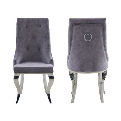 Elegant Nordic Velvet Dining Chair Optional Luxury Stainless Steel