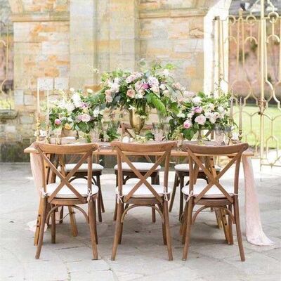 Wooden Crossback Chairs Wedding Hire Furniture Royal Fancy 42.5x43x88cm