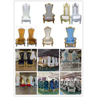 Gold Royal Sofa King And Queen Chairs For Wedding Rental Banquet Blue Black
