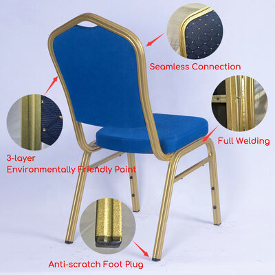 Wedding Stackable Ballroom Chair Rental Hotel Banquet Metal Party 46x56x93cm