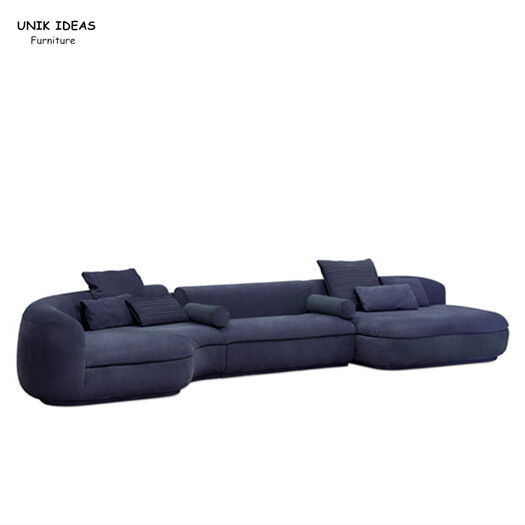 Leather Blue Velvet Upholstered Sofa Bed Contemporary Leather Couch Set