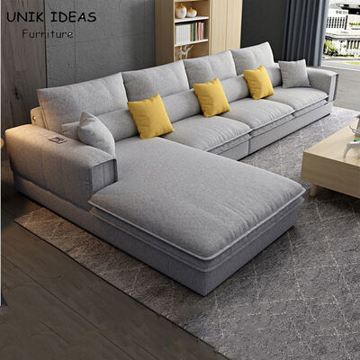 Buon prezzo Salone nordico Sofa Fabric Corner Lounge sezionale della mobilia a forma di L in linea
