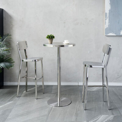 Prezzo buono Sedia KTV in acciaio inossidabile e set da tavolo da bar da 60 cm in linea