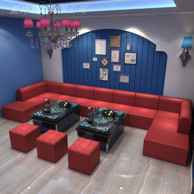 Buon prezzo Customized Bar or Club Lounge Sofa for Nightclub Sofa Engineering Solid Wood Disco Sofa Furniture in linea