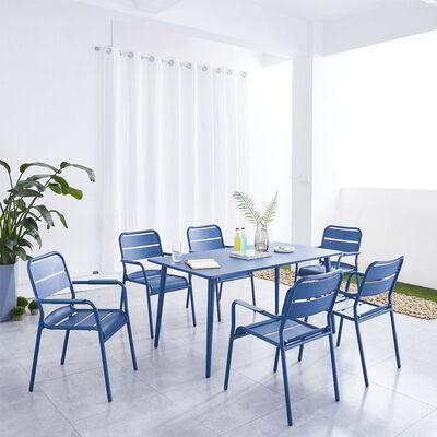 Buon prezzo Colorful Terrace Balcony Furniture Stackable Outdoor Garden Coffee Table and Chair Waterproof in linea