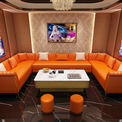 Prezzo buono Sofa a forma di L di pelle moderna su misura Bar Mobili salotto Club notturno U Forma ristorante stand Sedute Luce Mobili da bar di lusso in linea