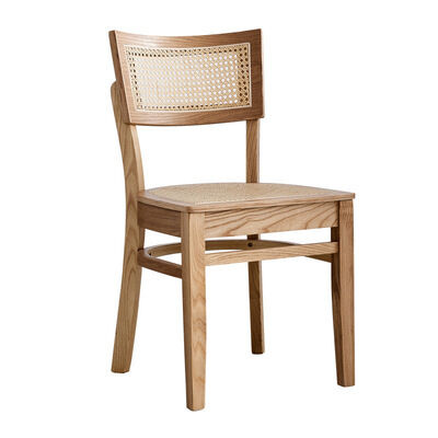 Prezzo buono Rustic Hand Cane Woven Chair Frame Solid Wood Chair Chair Rattan Chair for Dining Room and Restaurant in linea