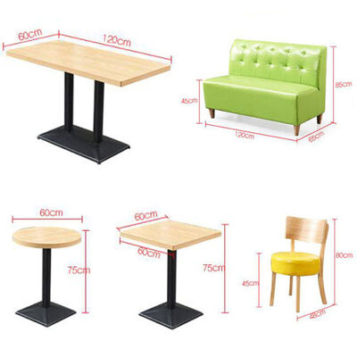 Buon prezzo Popular Design Milk Tea Shop Booth Sofa Seating Customized Dining Table and Chairs for Restaurant Commercial Furniture for Cafe in linea