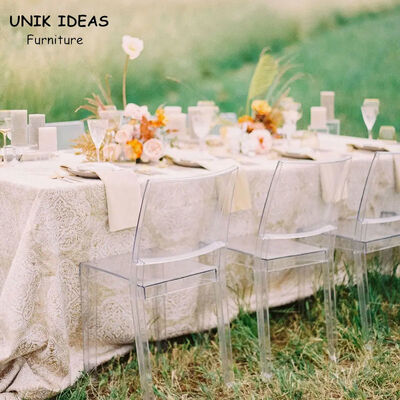 Buon prezzo Chiaro giardino trasparente 81cm di Crystal Wedding Chairs Rentals Outdoor del fantasma in linea