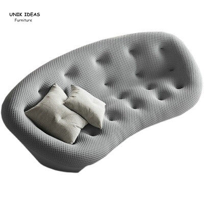 Buon prezzo Salone moderno Sofa Set Moon Shape Fabric sezionale di 3 Seat con Cuddler in linea