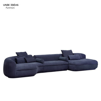 Buon prezzo Insieme di cuoio di Sofa Bed Contemporary Leather Couch ricoperto Blue Velvet in linea