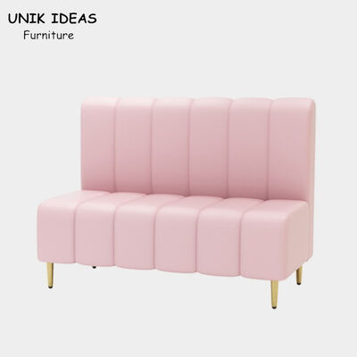 Buon prezzo Disposizione dei posti a sedere commerciale della cabina del Banquette del caffè per Antivari domestico 120x65x85cm di cuoio rosa in linea