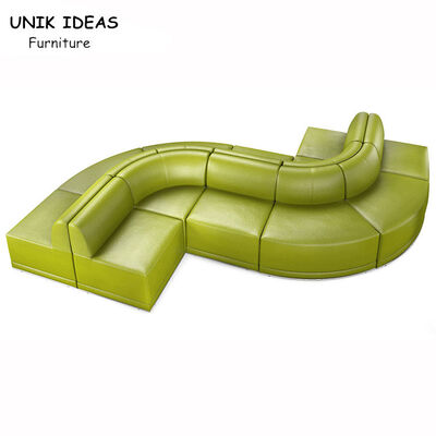 Buon prezzo Salotto Sofa Grey del club di 4 Seater a forma di U   Ristorante d'annata di stile di S di forma grigia dell'arco in linea
