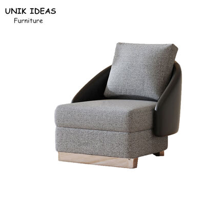 Prezzo buono Grey High Back Single Seater nero Sofa Wingback Accent Chair Gray 78cm italiani in linea