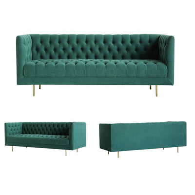 Buon prezzo Il velluto verde di lusso Sofa Pull Clasp Sofa American modulare disegna l'altezza di 80cm in linea