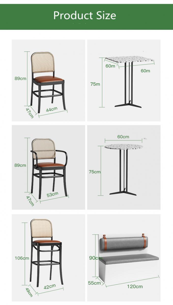 Legno solido di stile francese moderno nordico con pranzare la sedia di Antivari del negozio del caffè del ristorante dell'hotel dello schienale del rattan delle sedie